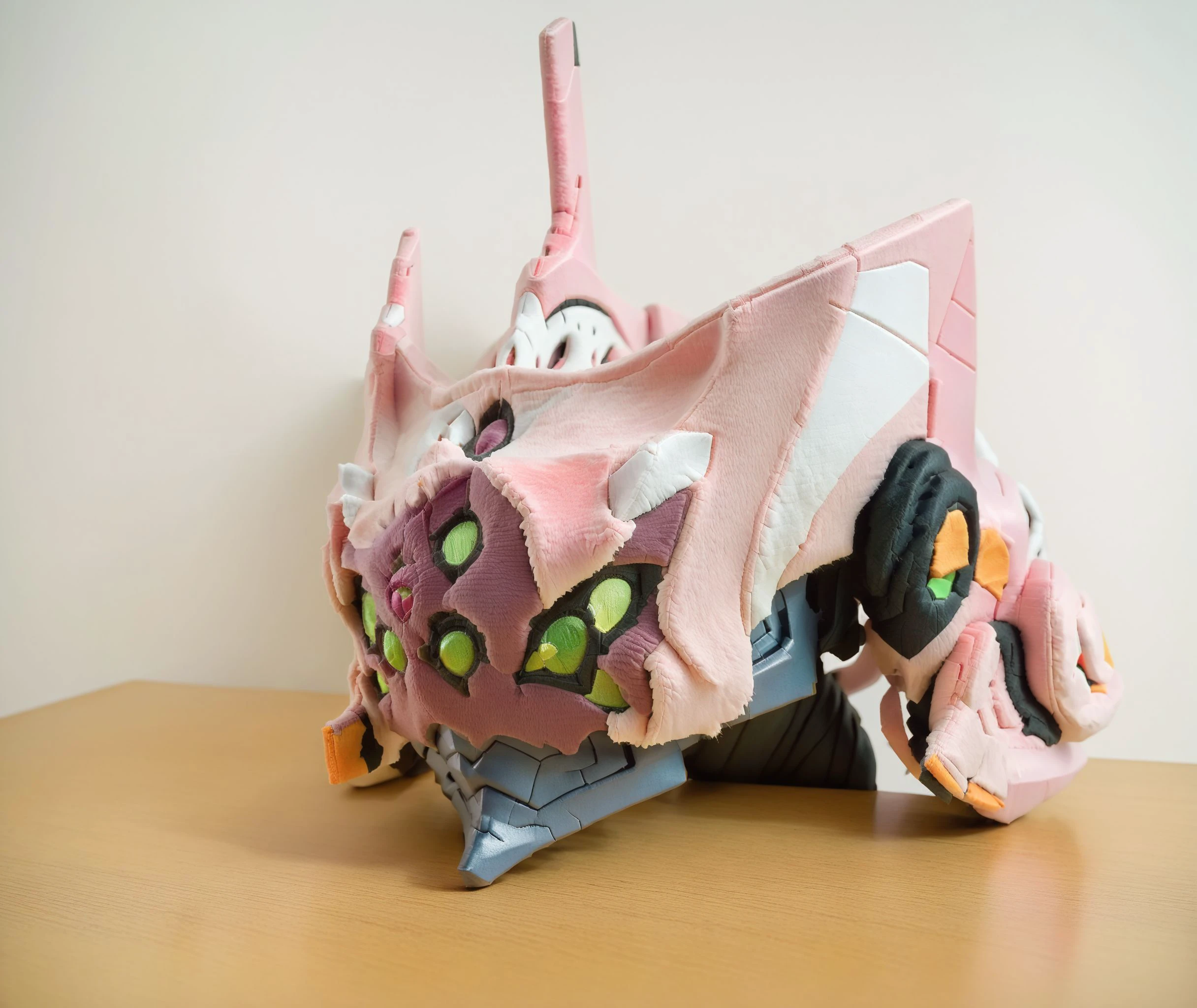 score_8 realistic, haunted bean plushie, eva unit-08, mecha, no humans, extra eyes:1.2, green eyes, <lora:Degen_EVA_Unit-08_v2:1.2> <lora:Haunted Bean Plushie DoRA PDXL Anzhc:.9>