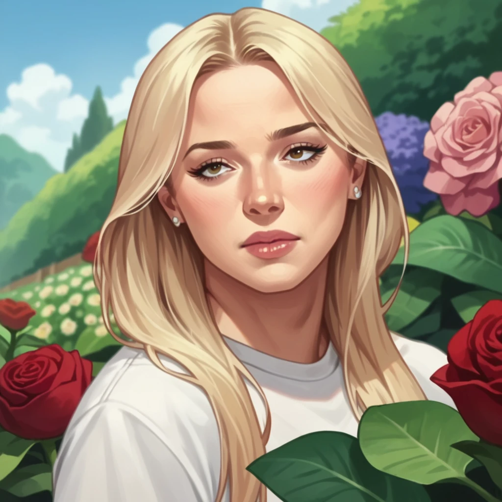 score_9, score_8_up, score_7_up, score_6_up,source_anime, anime 2d, anime screencap, face of a a stunning blonde anime queen, garden in the background, face closeup, olxdunne, <lora:oliviadunne_ponyxl_aut_xl_1_st_wicap_merger_77_93_99_05_03_02-olxdunne:1>