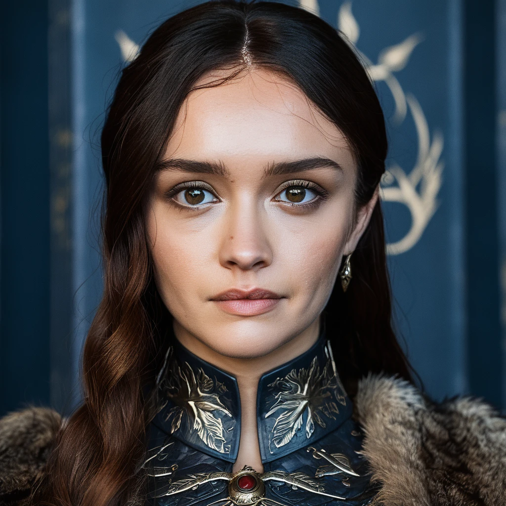 Skin texture, Closeup portrait photo of a stunning young woman dressed as a highborn noble from game of thrones,f /2.8, Canon, 85mm,cinematic, high quality, looking at the camera, olxcke, <lora:olcooke_juggerX_xl_1_st_wocap_merger_97_99_66_028_042_03-olxcke:1>