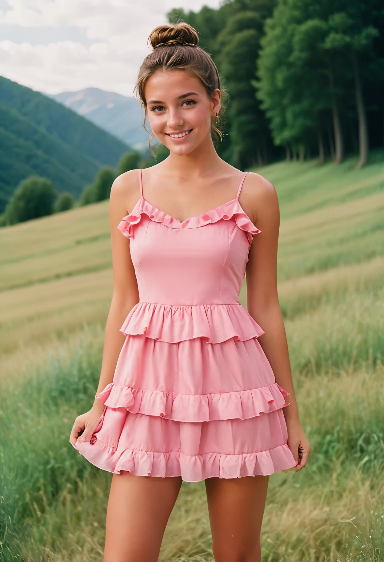 BT Ruffle Mini Dress Pony v1