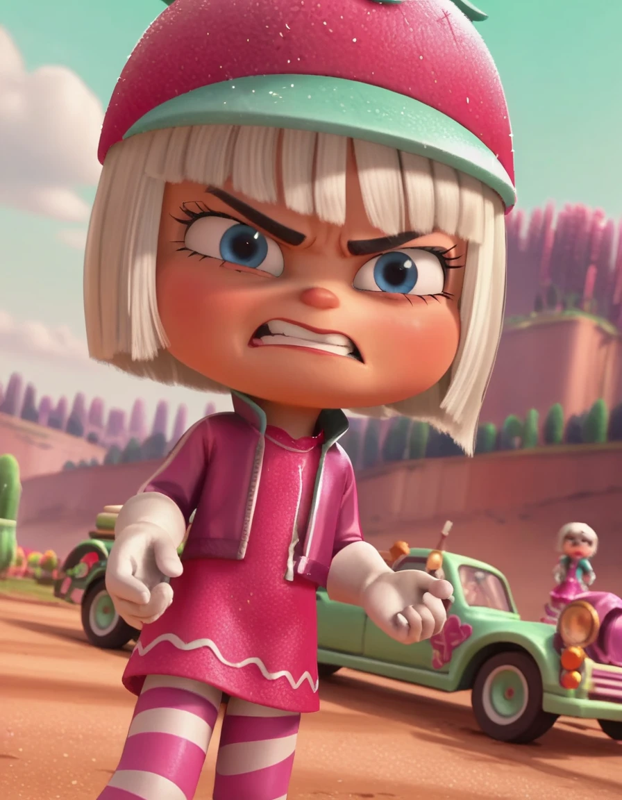 score_9, score_8_up, score_7_up, source_anime,
taffytamuttonfudge, <lora:taffyta-muttonfudge-ponyxl-lora-nochekaiser:1>,
taffyta muttonfudge, blue eyes, gloves, hat, white hair, pink headwear,
outdoors, landscape, angry,
looking at viewer, solo, cowboy shot, dutch angle,