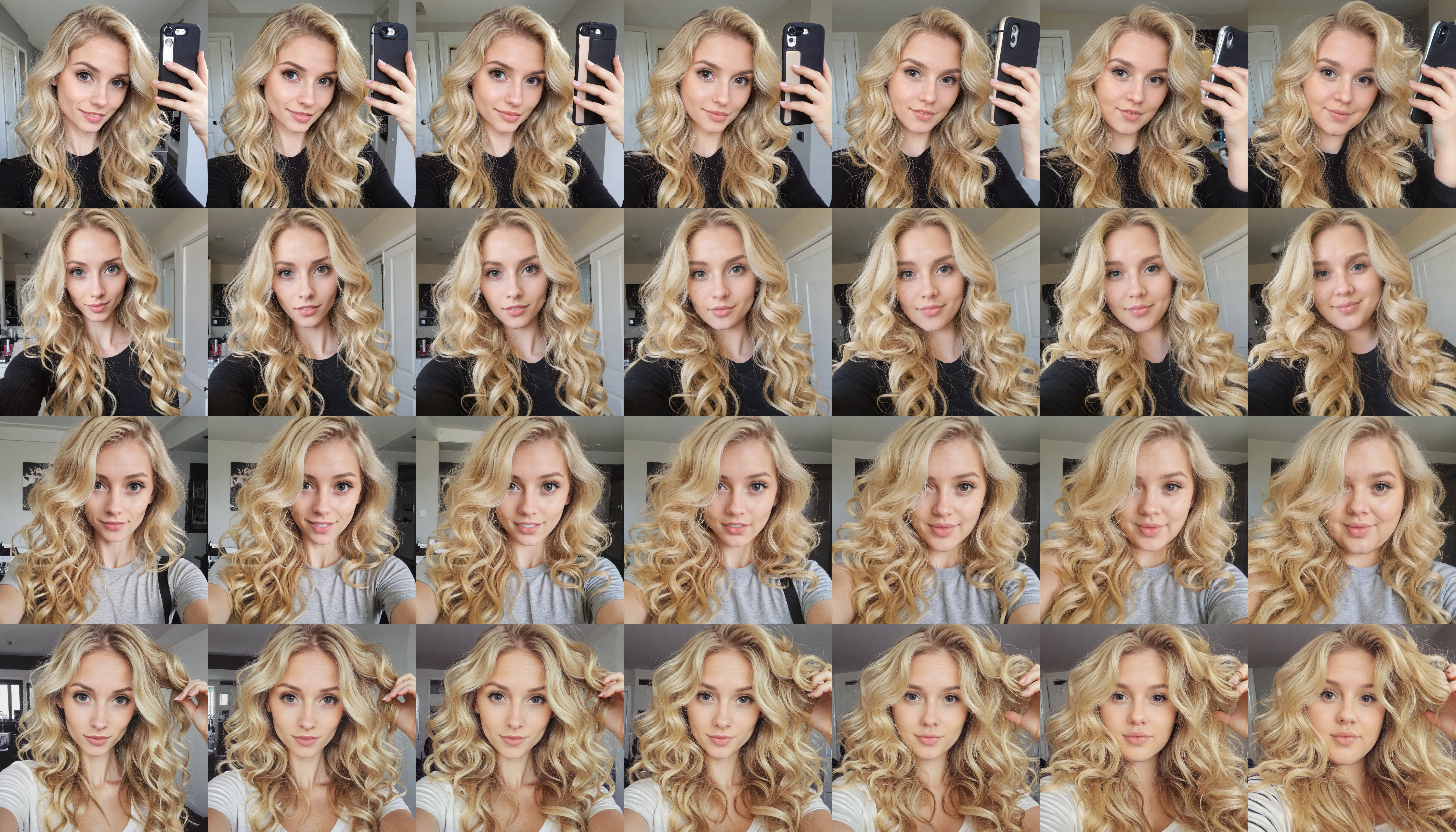 female, blonde hair, wave hair, selfie <lora:weight_slider-sdxl:0@0.1, -6@0.1>