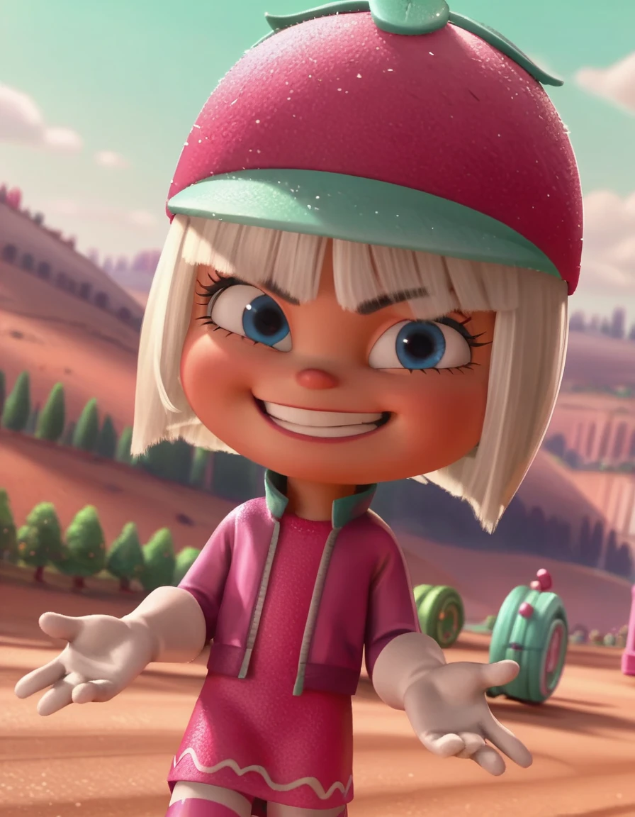 score_9, score_8_up, score_7_up, source_anime,
taffytamuttonfudge, <lora:taffyta-muttonfudge-ponyxl-lora-nochekaiser:1>,
taffyta muttonfudge, blue eyes, gloves, hat, white hair, pink headwear,
outdoors, landscape, smile,
looking at viewer, solo, cowboy shot, dutch angle,