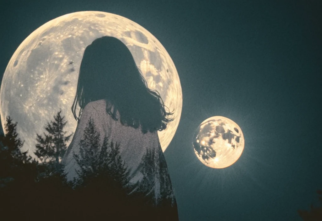 (double exposure), a photo of a woman is superimposed over an image of the moon and and image of the sun, multi-exposure, complex, processed, film grain, extremely detailed.
<lora:Double-Exposure-000008:1>