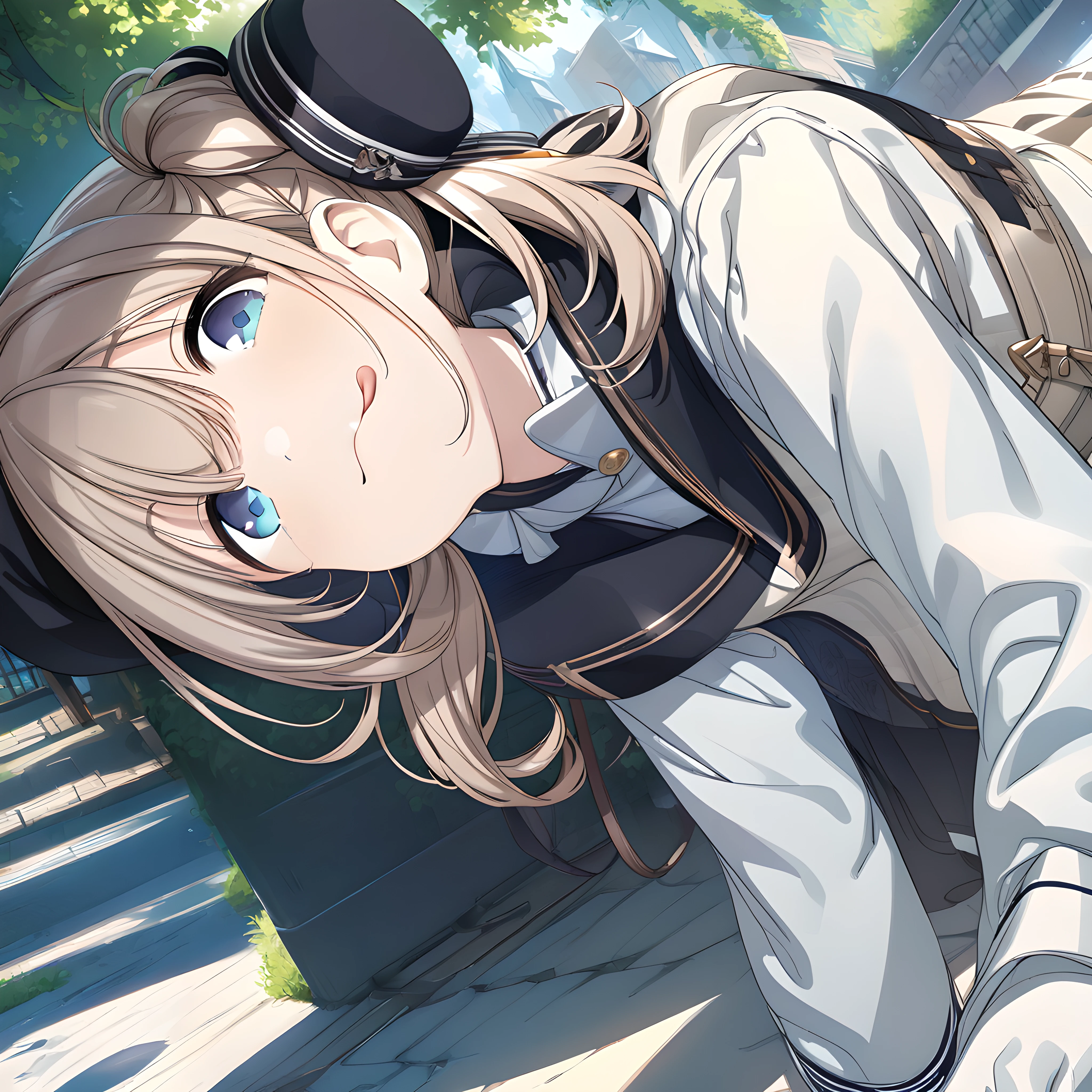 (masterpiece),(best quality),(ultra-detailed),(best illustration),(best shadow),(absurdres),(detailed background),(very aesthetic),asahi serizawa, tongue out, tongue, hat, blue eyes, gloves, white gloves, twintails, looking at viewer, long sleeves, 1girl<lora:asahiserizawa:1>