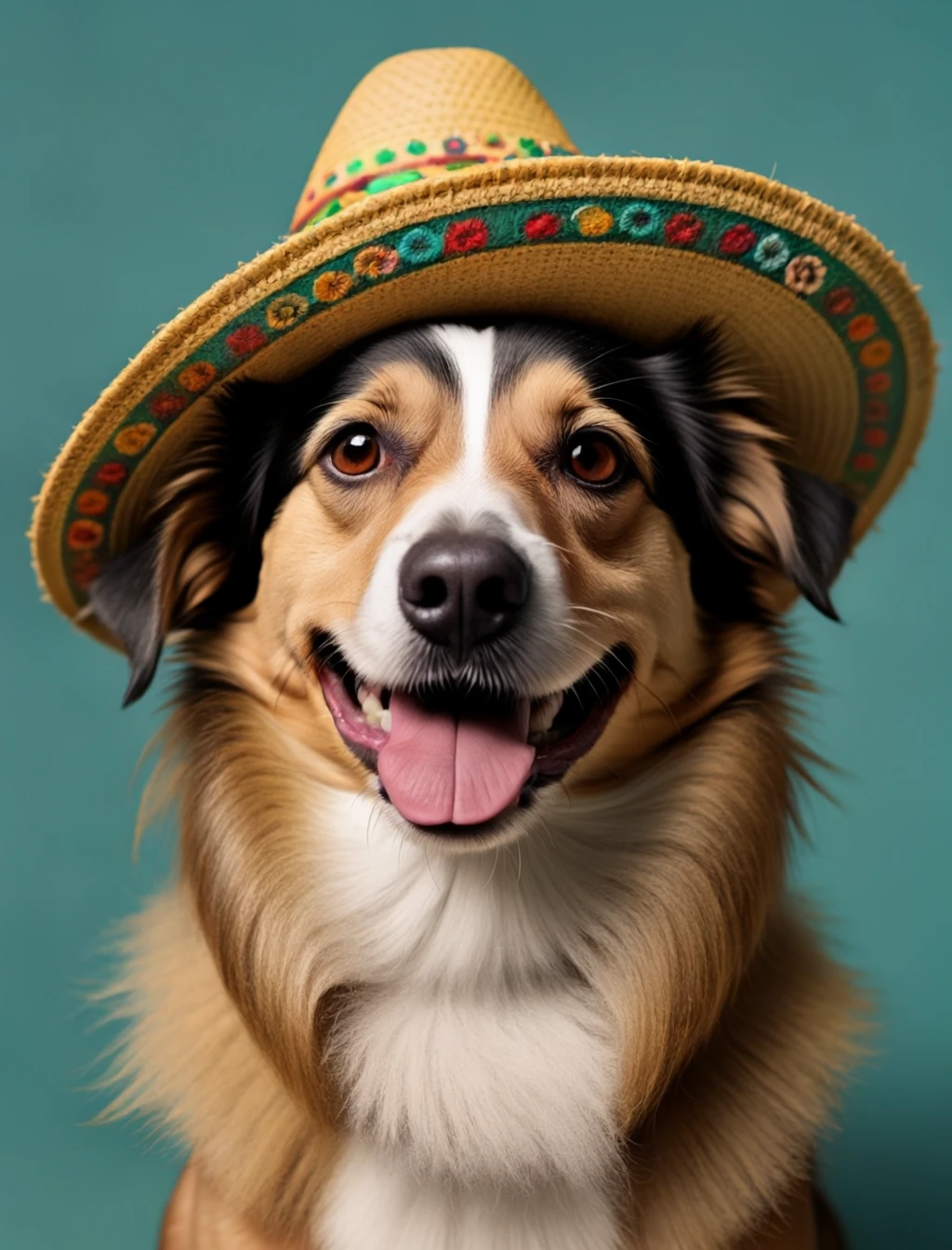 apg_v3, happy dog wearing sombrero