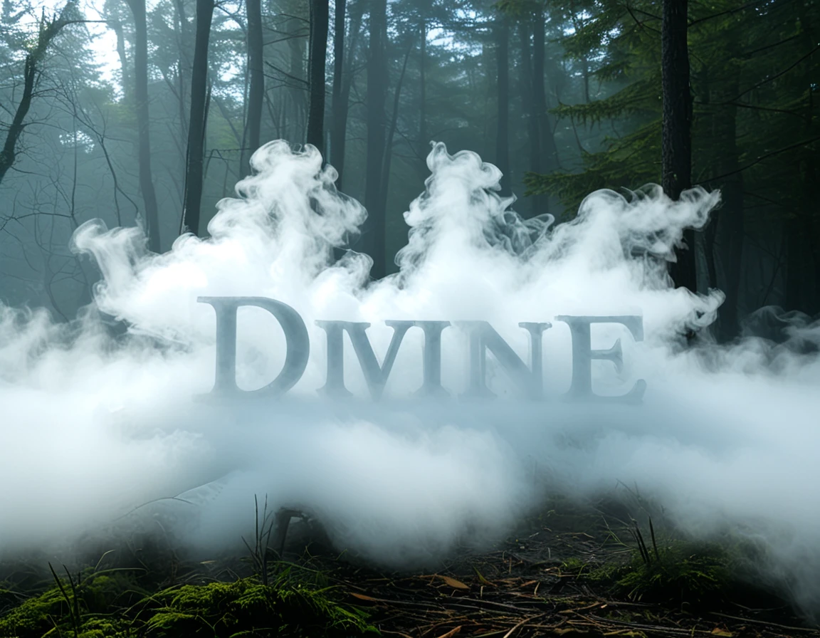 mdfg fog spelling the foggy text "DIIVINE" made out of fog<lora:fog_things:1>