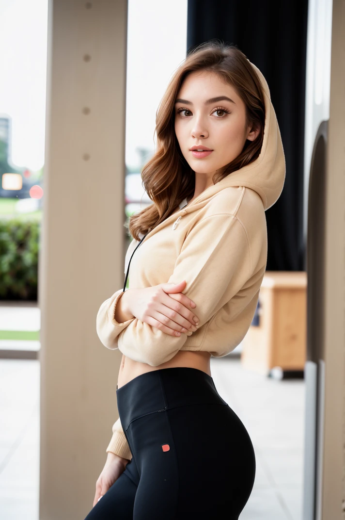 (RAW photo),   tv_Agnetha_MXAI, (((Ultra-HD-details, Ultra-HD-detailed, Ultra-HD-realistic))), ,  , bored expression, wearing a hoodie, wearing yoga pants, wearing sneakers, in a supermarket, walking towards the camera, looking down,, 
BREAK, 8k resolution, highres, high detail, sharp focus, detailed skin,  8k uhd, bokeh, analog photography