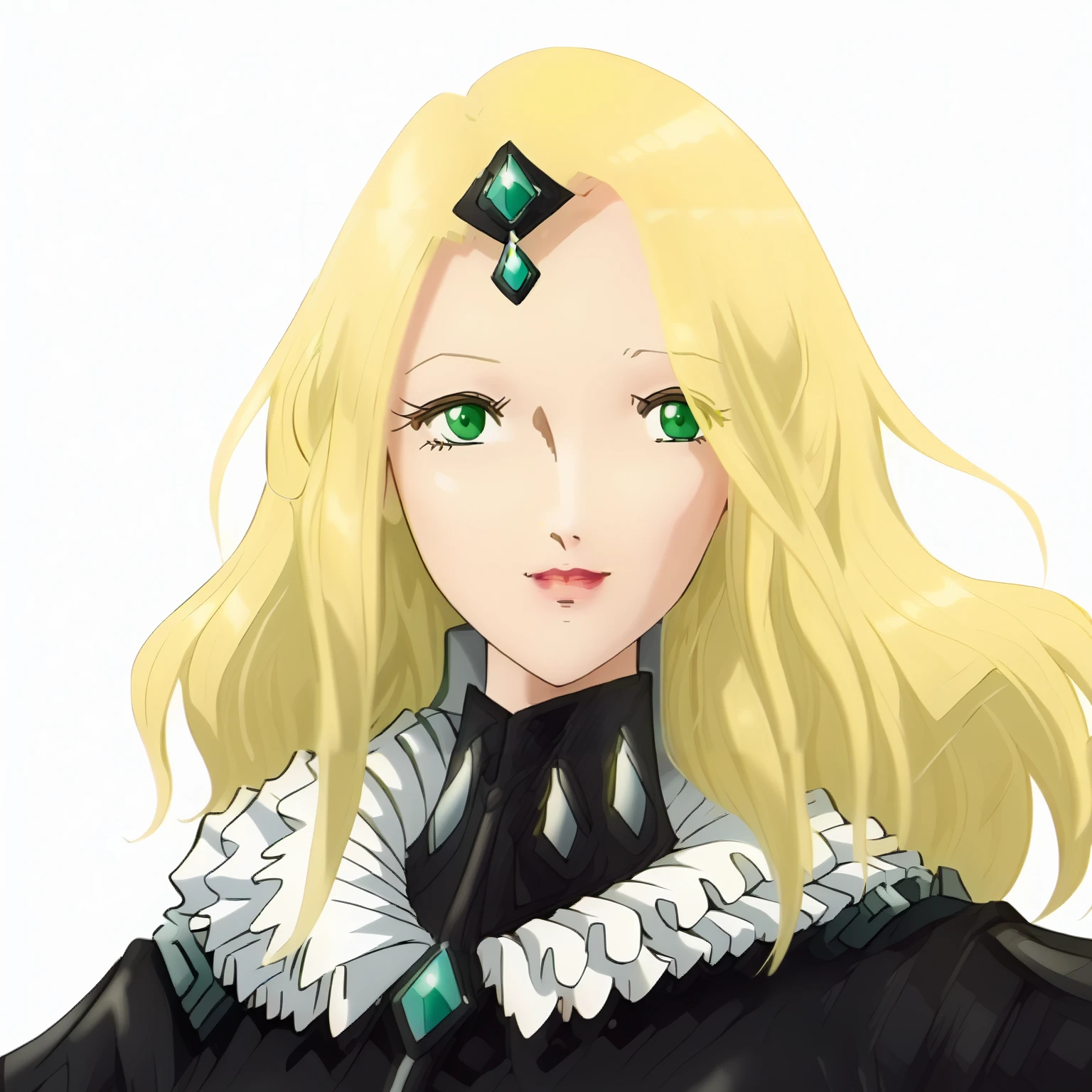 <lora:FatimaPasitheaXLpony002>,
smile,
solo,
FatimaPasithea,1girl,blonde hair,long hair,green eyes,
black body suit,black dress,long_sleeves,
upper body,