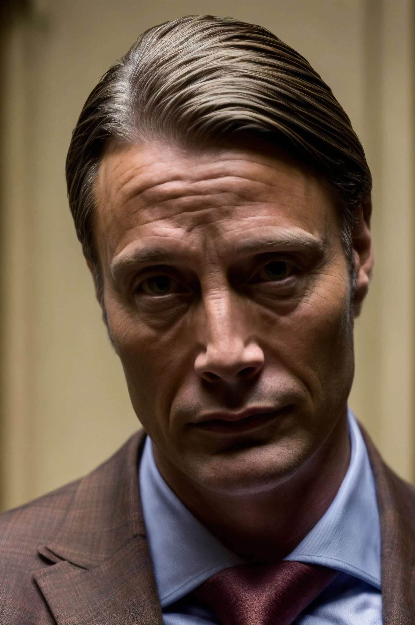 highest resolution highly detailed photograph. Hannibal, looking at viewer, face shot, perfecteyes,