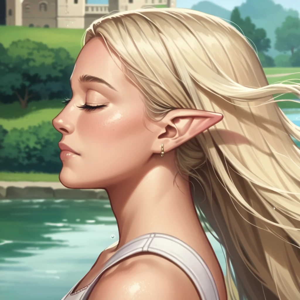 score_9, score_8_up, score_7_up, score_6_up,source_anime, anime 2d, anime screencap, side profile a beautiful blonde elf with her hair blowing in the wind, ethereal, palace and water in the background, face closeup, olxdunne, <lora:oliviadunne_ponyxl_aut_xl_1_st_wicap_merger_77_93_99_05_03_02-olxdunne:1>