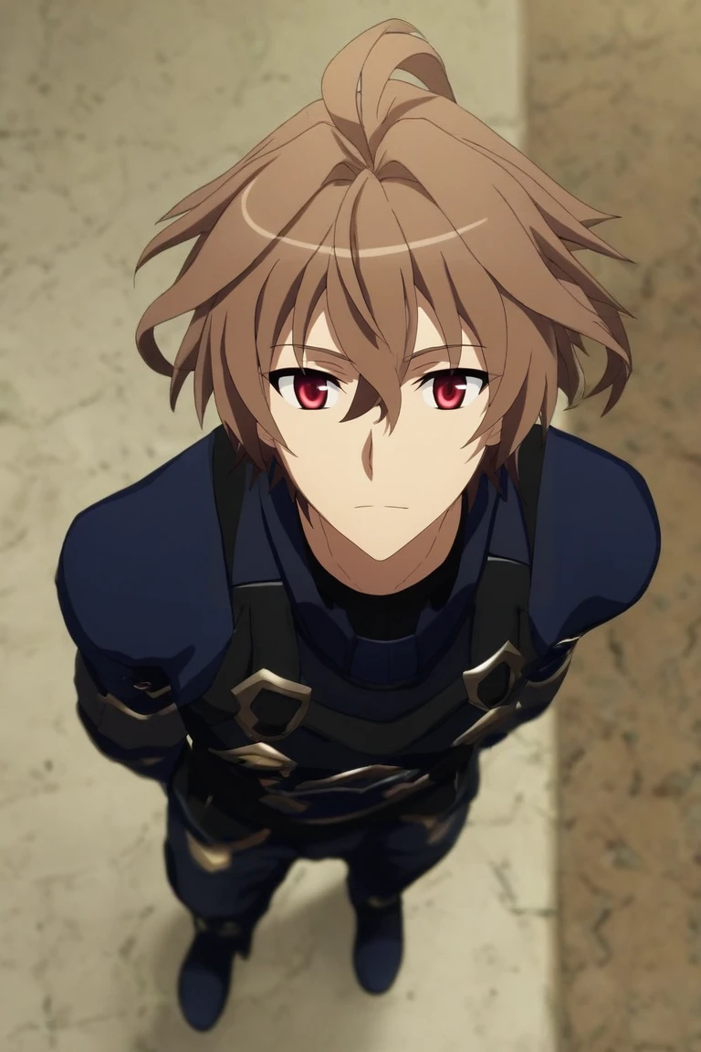 score_9, score_8_up, score_7_up, source_anime, rating_safe, intricate details, (3d:0.4), , depth of field, 1boy, solo, male focus, <lora:sieg_fate_apocrypha_pony:0.8>, sieg_fate_apocrypha, brown hair, red eyes, short hair, hair between eyes, bangs, ahoge, from above, full body, palace, dark, slouching, happy, galactic warrior costume, <lora:sdxl_lightning_8step_lora:1>