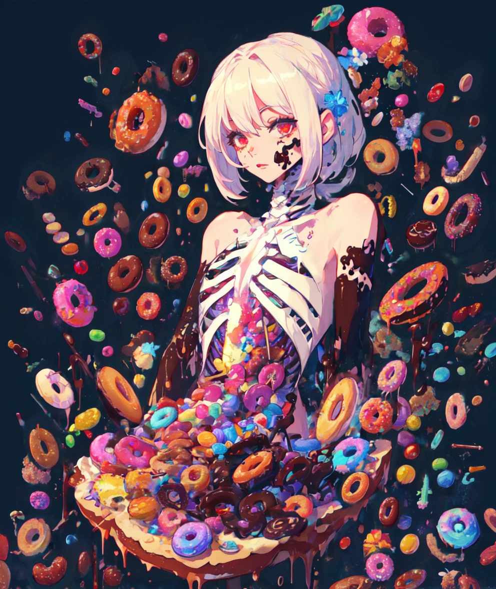 <lora:Candy goreLTE:1> cndyg0re, goo, sliced limbs: 1.5, exposed ribs, intestines, (chocolate), candy, donuts, cake, high quality, high resolution, hd wallpaper, detailed background, best quality,4k,8k,highres,masterpiece),HDR,