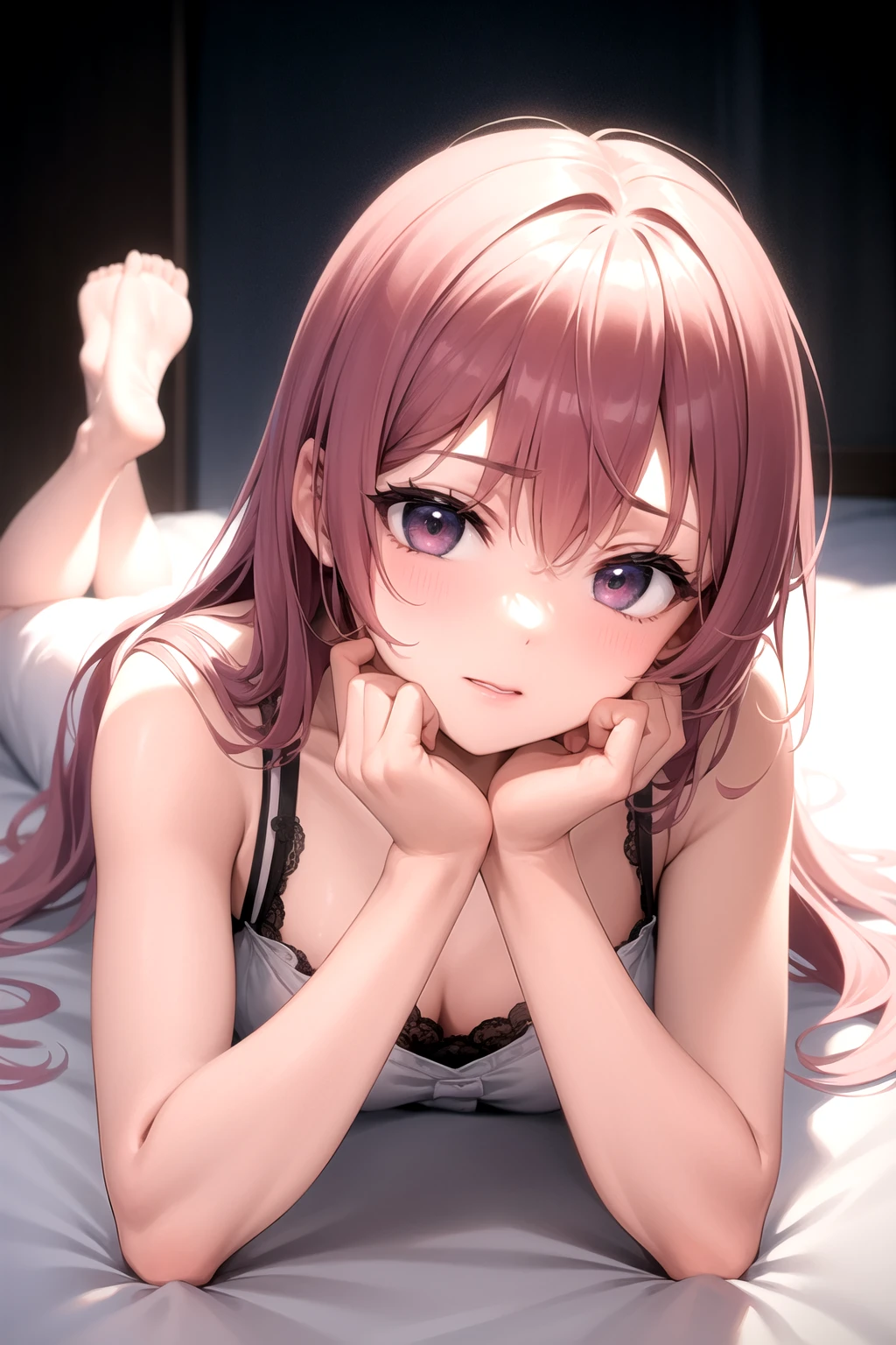 <lora:the_pose_v0.1:1>
1girl, on stomach, the pose,lying,, masterpiece, best quality, highly detailed