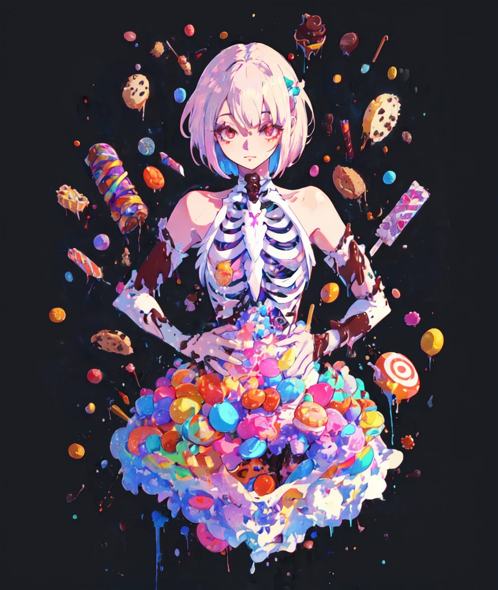 <lora:Candy goreLTE:1> cndyg0re, goo, sliced limbs: 1.5, exposed ribs, intestines, chocolate, candy, cookies, high quality, high resolution, hd wallpaper, detailed background, best quality,4k,8k,highres,masterpiece),HDR,