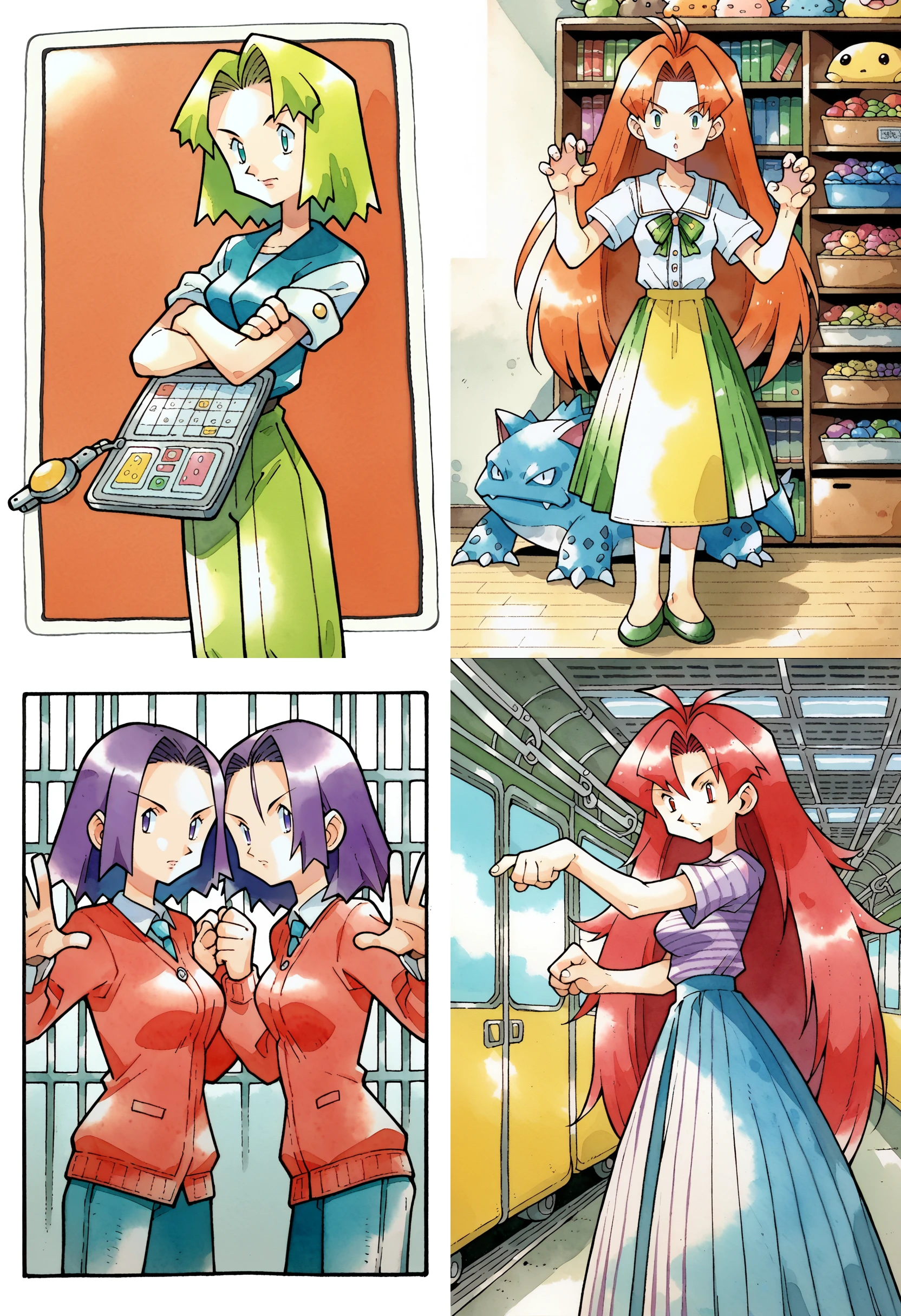 score_9, score_8_up, score_7_up, score_6_up, BREAK ken sugimori,watercolor \(medium\), 1girl,__color-reg__ hair, __color-reg__ eyes, __character-hair-Size__, __color-reg__ __booru-Top__, __color-reg__ __booru-Bottom__, __character-posture-Pose__, __scene-location__, <lora:KenSugimoriPony:1>