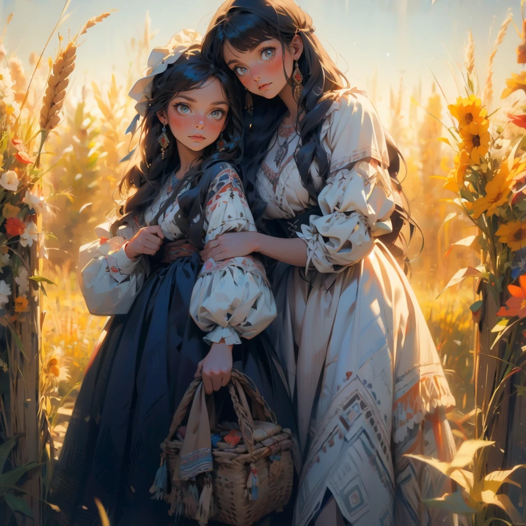 two little girls standing in a field of tall grass hugging,victorian inspired clothing,young girls,posing on wheat field,wearing 1890s era clothes,wearing 1860s era clothes,wearing 1850s era clothes,wearing 1 8 5 0 s era clothes,two girls,victorian clothing,beautiful gemini twins portrait,wearing 1 8 5 0 s clothes,wearing 1 8 6 0 s clothes,with victorian clothing,wearing 1840s era clothes,1 8 5 0 s clothing,both wearing victorian clothes,1 8 7 0 s era clothing,1 8 5 0 s era clothing,victorian dress,victorian blue dress,western clothing,1 8 5 0 s era clothes,in a wheat field,colored daguerreotype,doll faces on a dress,1 8 0 0 s vintage,in a field,beautiful clothes,ukrainian national clothes,1930s style clothing,feminine girly dress,beautiful girls,