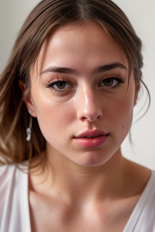 DEN_sierra_cabot,
(headshot:1.1) portrait on a bright white background, (headshot:1.2), face focus, intricate (beautiful eyes:1.2), (wide open eyes:1.1), Big eyes, clean photo, side lighting, low contrast, low saturation,
bokeh, f1.4, 40mm, photorealistic, raw, 8k, textured skin, skin pores, intricate details <lora:epi_noiseoffset2:1>, epiCRealism