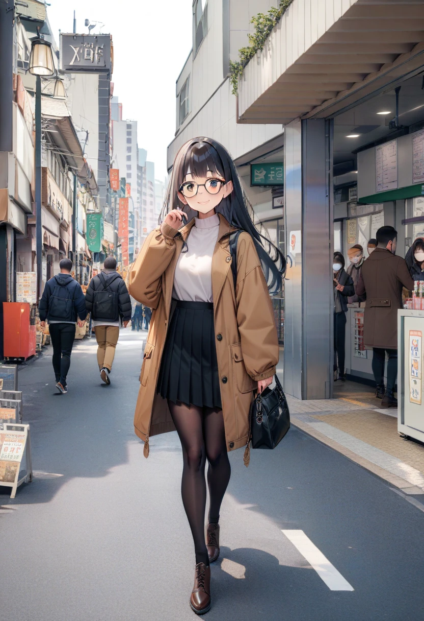 masterpiece, best quality, very aesthetic, absurdres,
1girl, solo, glasses, black hair, long hair, jacket, skirt, black bag, smile, looking at viewer, solo focus,
uguisudani_kitaguchi, storefront, real world location, outdoors, road, street, scenery, power lines, building, walking, 1girl, city, skirt, multiple boys, photo background, crosswalk, shop, car, 6+boys, coat
<lora:uguisudani_kita_SDXL_V2:1>