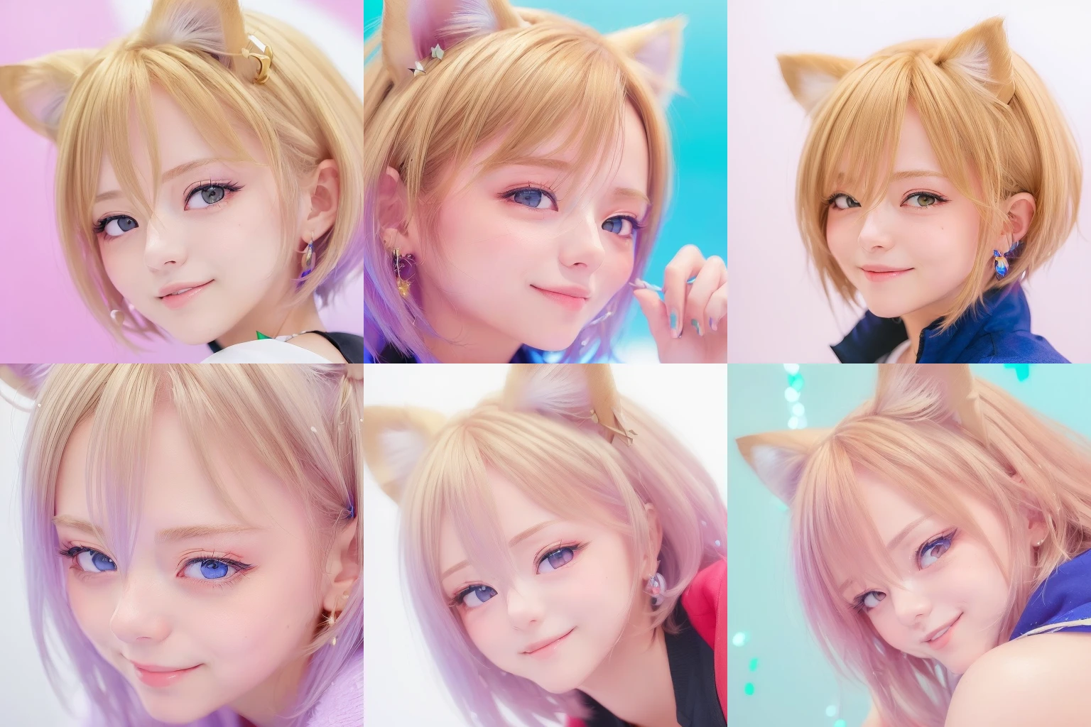 (masterpiece,best quality:1.4), anime, cartoon, <lora:yuzne_v1:1.2>, 1girl, close-up, looking at viewer, smile, solo, white background, yuzne, short hair, multicolored hair