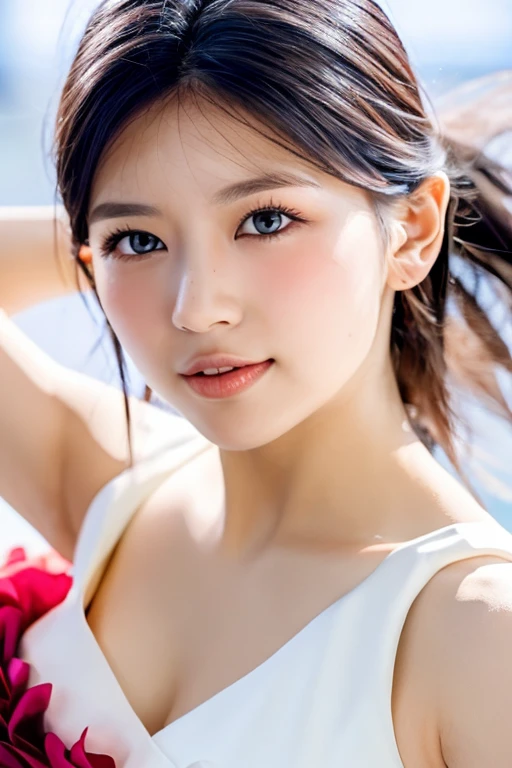 (masterpiece, best quality:1.4), 8k, highres, shiny skin, lips, super detailed skin, detailed beautiful face and eyes, spotlight, professional lighting, brown eyes, white skin, pink dress, jewelry, full body, dancing, dance costume, glass, kooo123, close up  <lora:ILLIO_MOOO_v1:0.8>