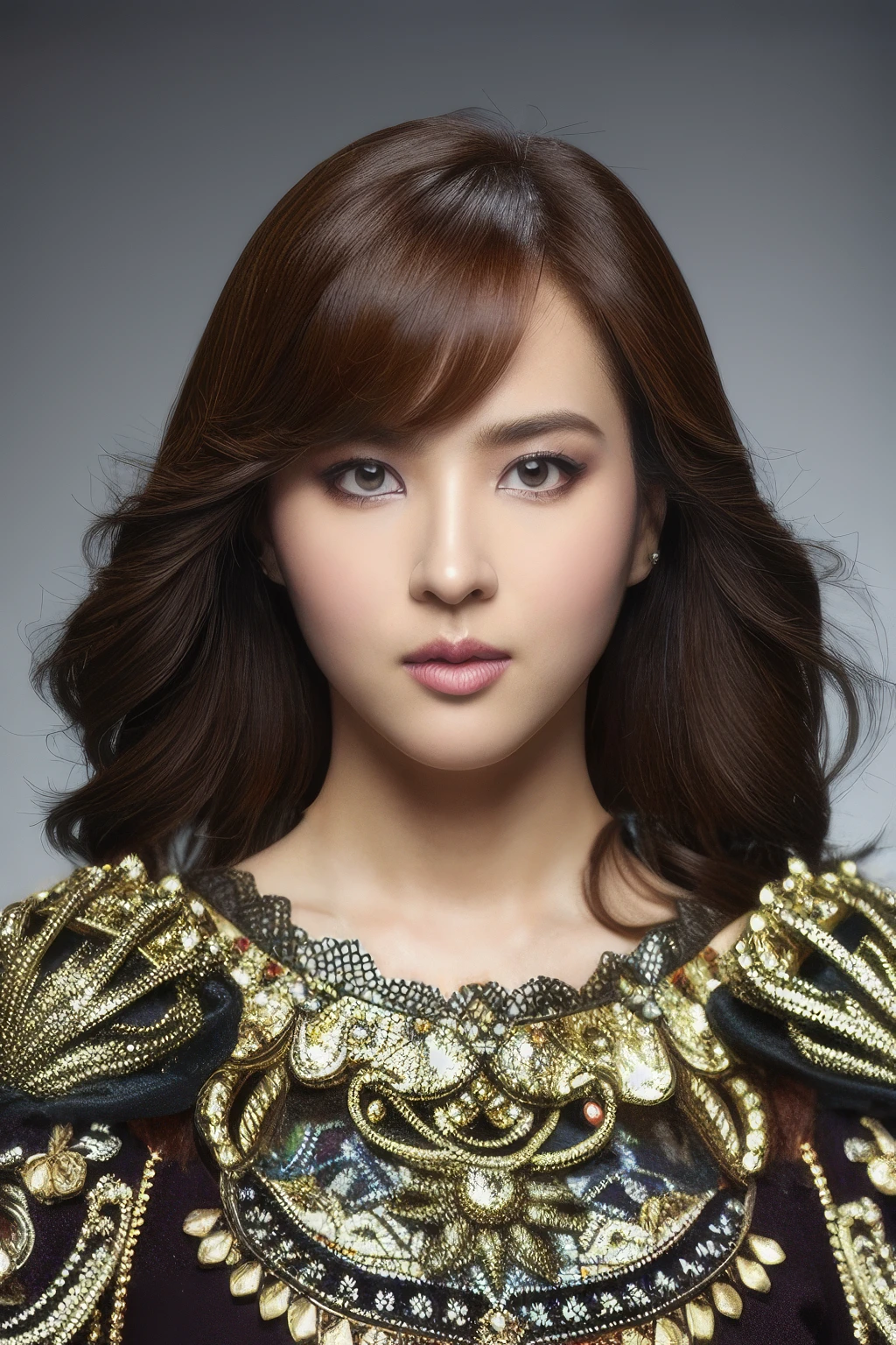 masterpiece,beautiful,extremely detailed,finely detailed,exquisite,(ultra high res),(8k UHD best quality), (realistic, photo-realistic:1.37), depth_of,blurry_background, photo_inset,Dramatic lighting,reference_inset,photo_background,photorealistic,looking_at_viewer,1girl,detailed skin,shiny skin,(((upper body))),hyejin<lora:han hyejin:1>