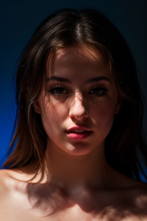 DEN_sierra_cabot,
(headshot:1.2) portrait on a (plain dark background:1.2), (headshot:1.2), (face focus:1.1), intricate (beautiful eyes:1.2), (wide open eyes:1.1), Big eyes, clean photo, lighting from behind, (Red lighting from the left:1.3), (Blue lighting from the right:1.3),
bokeh, f1.4, 40mm, photorealistic, raw, 8k, textured skin, skin pores, intricate details <lora:epi_noiseoffset2:1>, epiCRealism