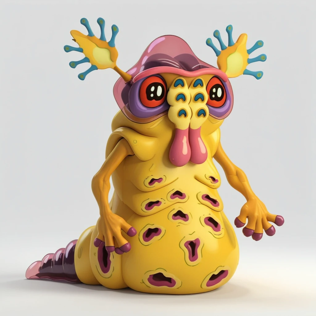 3d render, western animation, ultimate masterpiece, yellowish BlimBlam alien, (on white background, full shot, full body:1.2)
<lora:BlimBlam_AnimagineXL_V30_v2-000007:.9>