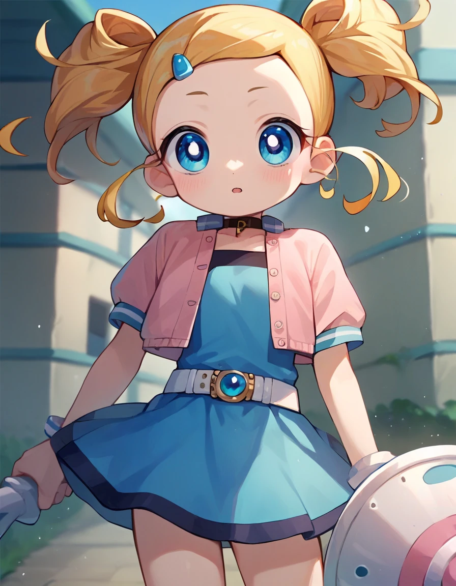 score_9, score_8_up, score_7_up, 1girl, source_anime, miyako transformation, blue skirt , Defensive Shield: Raise your arm in front of you forming a protective shield exuding strength and determination in the face of adversity.<lora:Miyako-50:1>