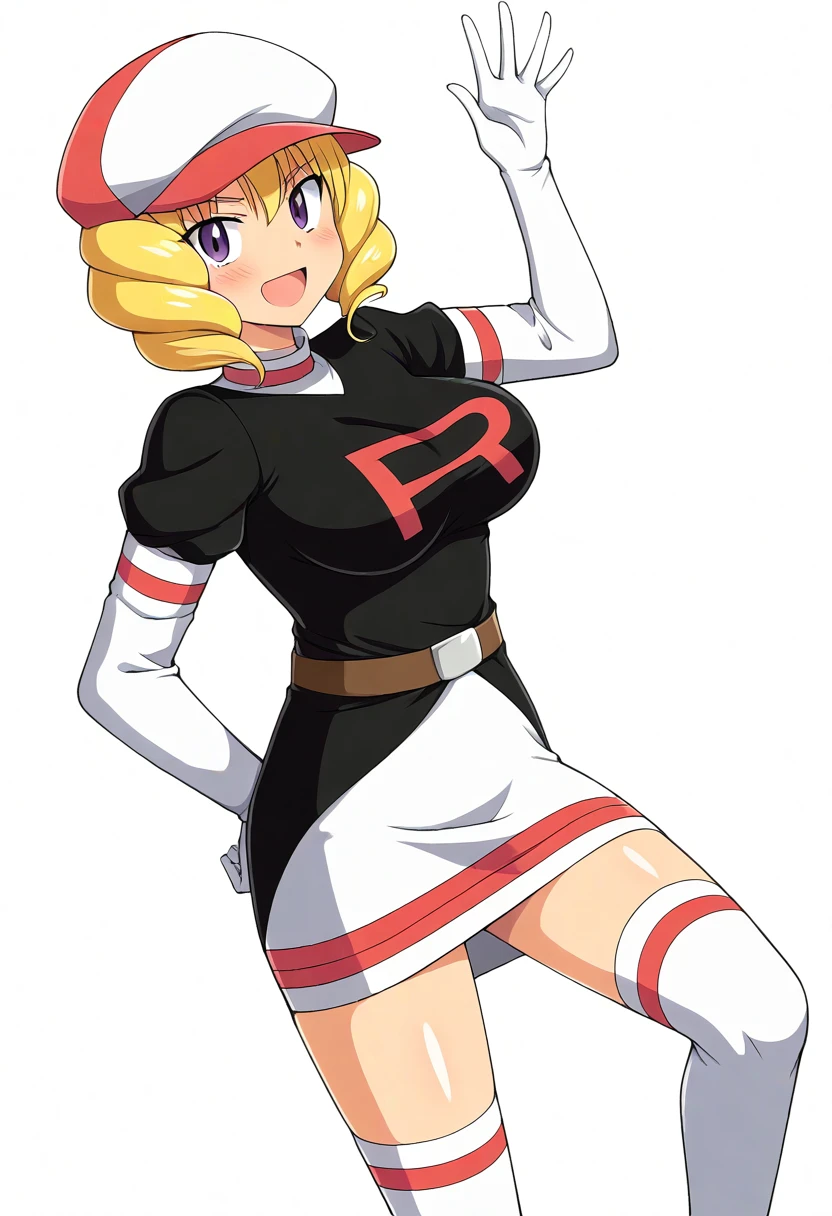 <lora:domino_XL-bf16-pony-v1:1>domino_(pokemon), team rocket uniform, BREAK score_9, score_8_up, score_7_up, BREAK   <lora:HyLper-Accelerate-PAseer:1>,source_anime, best quality, masterpiece, uncensored,(clear eyes:1.2),(4 finger:0.5),zPDXLpg