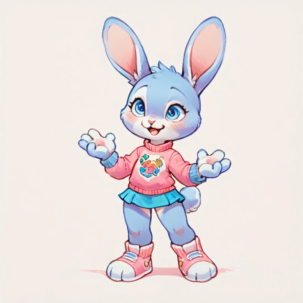 score_9, score_8_up, rabbit, solo, full body, digital art, highly detailed, <lora:CuteMixPDv1:1>
