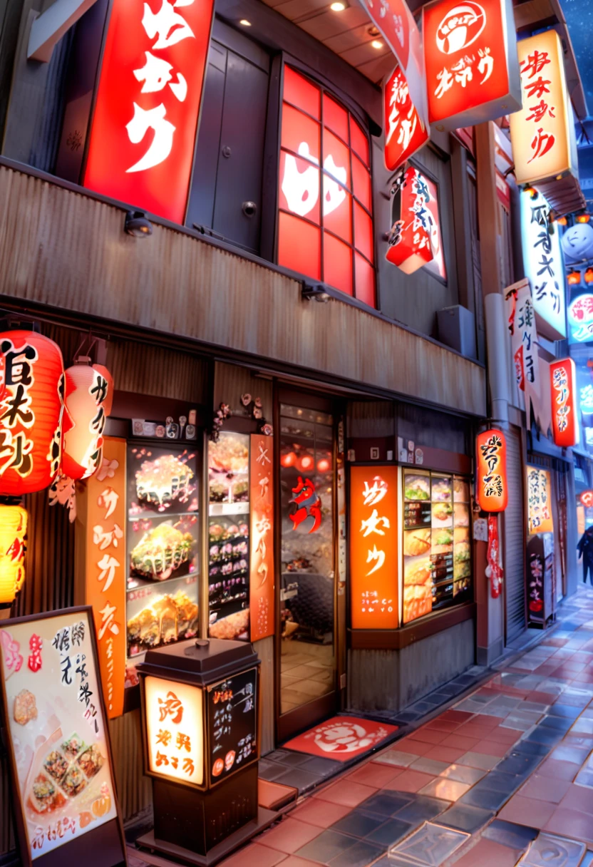 masterpiece, best quality, very aesthetic, absurdres,
yukari, scenery, storefront, japan, scenery, lantern, paper lantern, shop, tile floor, tiles, night, neon lights, outdoors, sign, pavement, food, storefront
<lora:yukari_storefront_SDXL_V2:1>