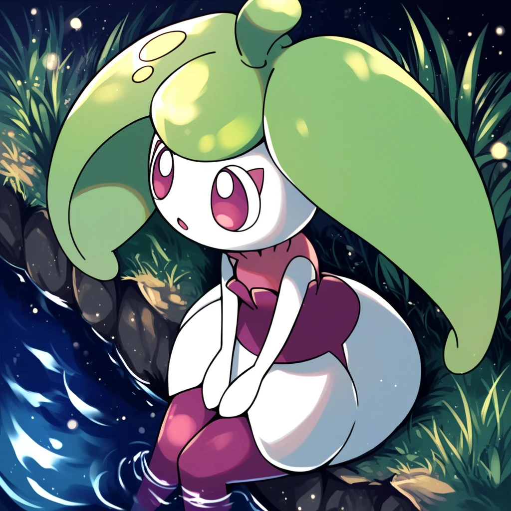 8k quality, high colours, Anthropomorphic girl, blue skin, (green hair), slim body, human face,red eyes, small breasts, green leafs like panties, green leafs like bra, clothes, NOT NAKED, 2 plant tentacles from back, hands on the belt, in a tropical forest, full body, on the lake, tiny hips, floral elements, green leaf-like bark-like skin, vines and roots as hair, varied and mystical attire, mesmerizing or hypnotic eyes, plant-based accessories or ornaments, front view,