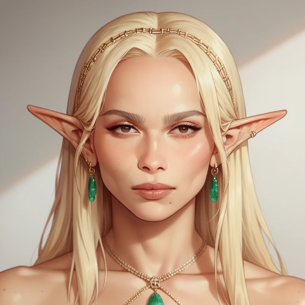Elf woman mature face ears