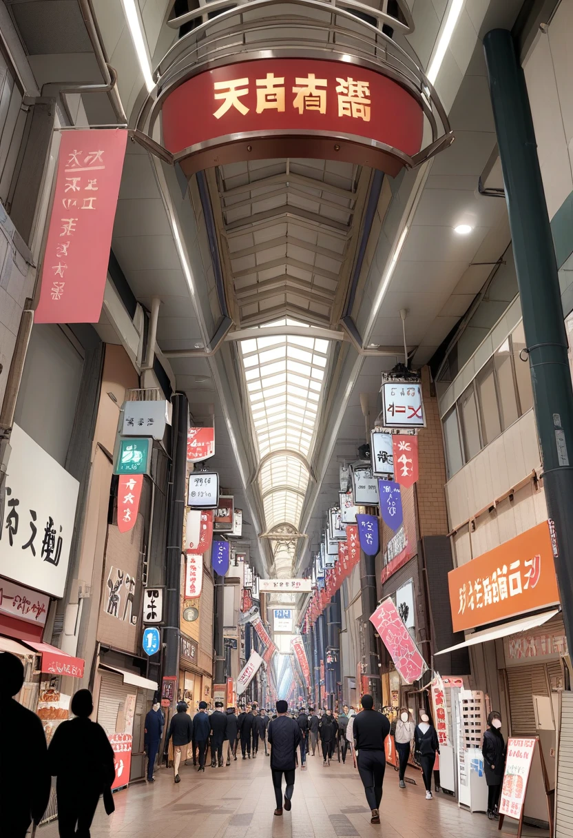 masterpiece, best quality, very aesthetic, absurdres,
tenjinbashisuji, street, scenery, outdoors, 6+boys, real world location, vanishing point, sign, multiple boys, city, road, crowd,
<lora:tenjinbashisuji_syotengai_SDXL_V1:1>