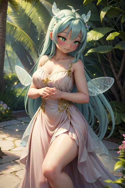 (best quality,4k,8k,highres,masterpiece:1.2),ultra-detailed,(realistic,photorealistic,photo-realistic:1.37),a girl in a garden,portraits,pastel colors,soft lighting,vibrant flowers,beautiful detailed eyes,delicate features,golden sunlight,long flowing hair,summer dress,elegant posture,feminine charm,natural surroundings,lush greenery,butterflies dancing in the air,serene atmosphere,peaceful expression,graceful movements,subtle blush on the cheeks,gentle breeze rustling the leaves