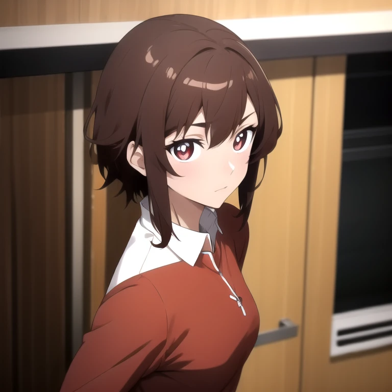 (score_9,score_8_up,score_7_up,score_6_up,source_anime,best best quality,perfect face,bright pupils,(finely detailed beautiful eyes),),cowboy_shot,full_shot,
BREAK
<lora:1743915578783225406:0.7>,burossamu,red eyes,brown hair,abs,female,