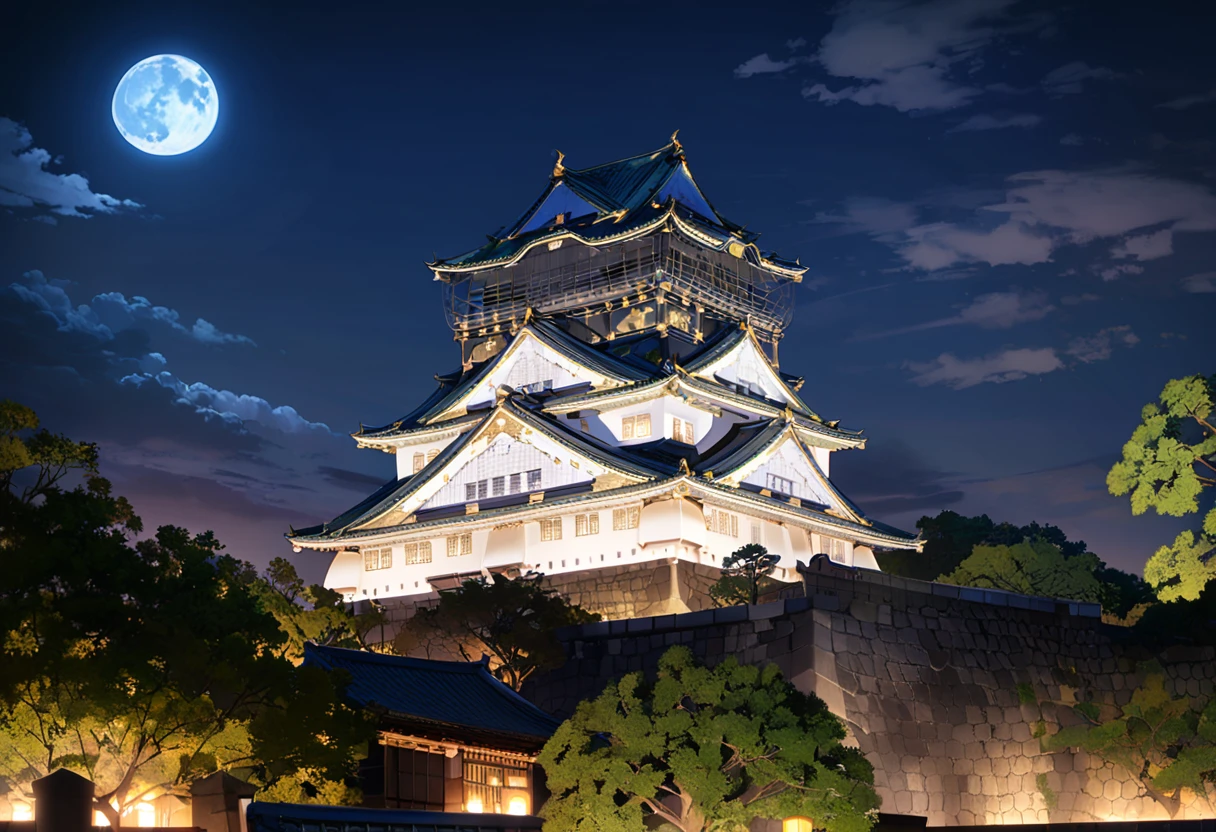 masterpiece, best quality, very aesthetic, absurdres,
Osaka Castle, moon, scenery, night, architecture, sky, east asian architecture, crescent moon, outdoors, night sky, tree, building, cloud
<lora:Osaka_Castle_SDXL_V1:1>