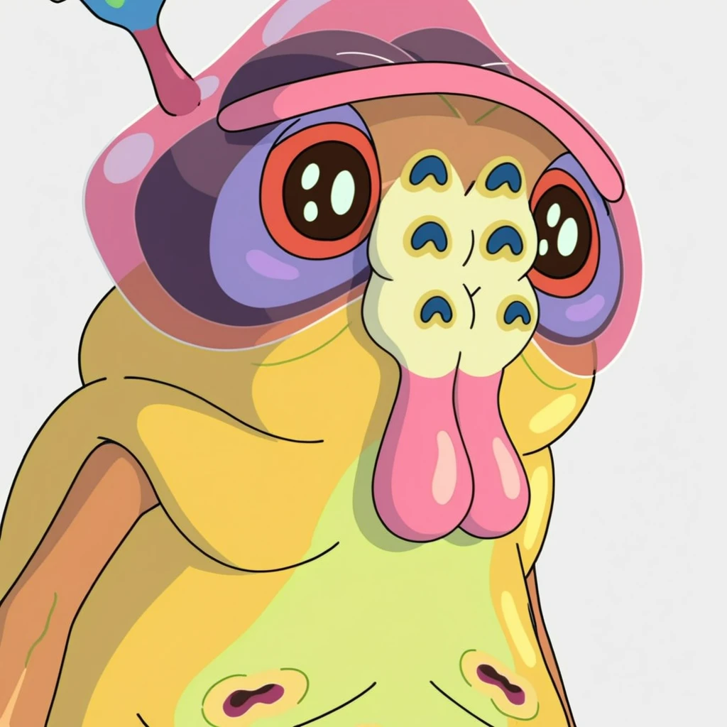 cartoon, western animation, ultimate masterpiece, close-up of BlimBlam alien, on white background, (full shot, full body:1.2)
<lora:BlimBlam_AnimagineXL_V30_v2-000007:.8>