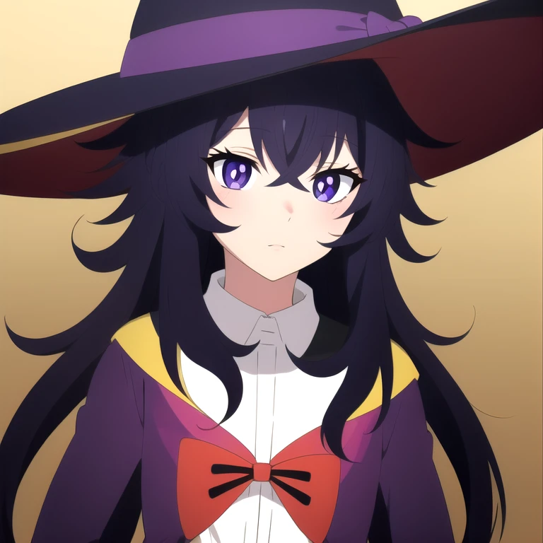 (score_9,score_8_up,score_7_up,score_6_up,source_anime,best best quality,perfect face,bright pupils,(finely detailed beautiful eyes),),cowboy_shot,full_shot,
BREAK
<lora:1743842528823284286:0.7>,berano,Purple hair,witch hat,purple eyes,purple eyes,