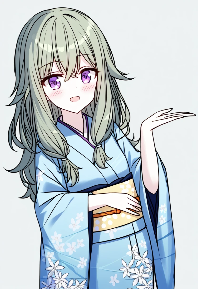 by tandohark, 1girl, 1 kusanagi nene, project sekai, kimono, simple background