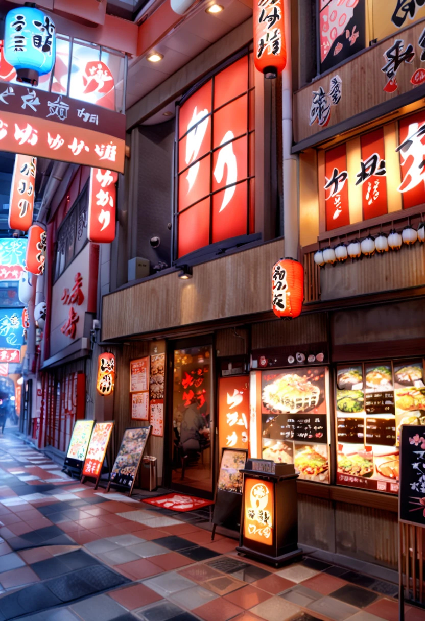 masterpiece, best quality, very aesthetic, absurdres,
yukari, scenery, storefront, japan, scenery, lantern, paper lantern, shop, tile floor, tiles, night, neon lights, outdoors, sign, pavement, food, storefront
<lora:yukari_storefront_SDXL_V2:1>
