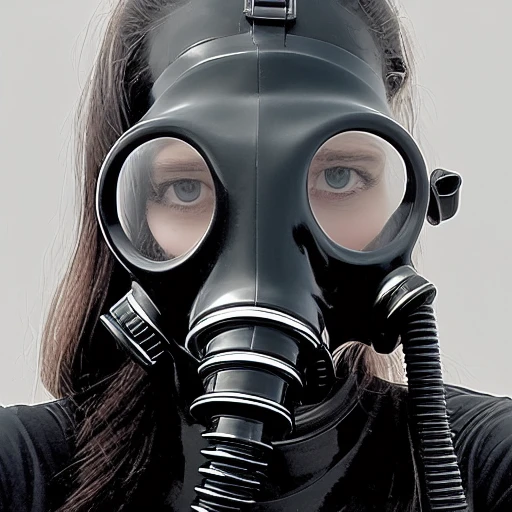 Model 4 gasmask with tube