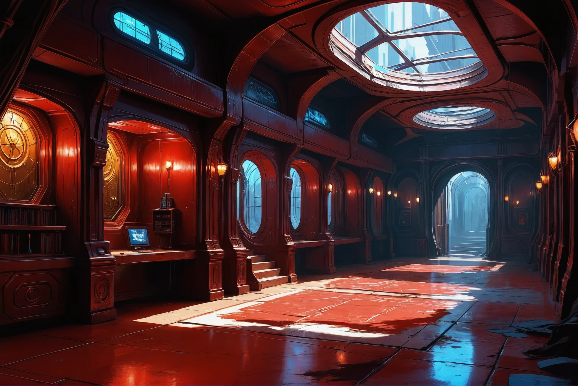 digital painting, scifi city, Lord's and Lady's Chambers \(room\) in a wonderous fantasy metropolis outside of time<lora:EnvyStarlightScifiAesthetic04:1>