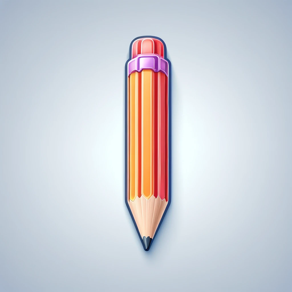 vector icon in 3D style of pencil, shadow,  <lora:vector3Dstyle:1>