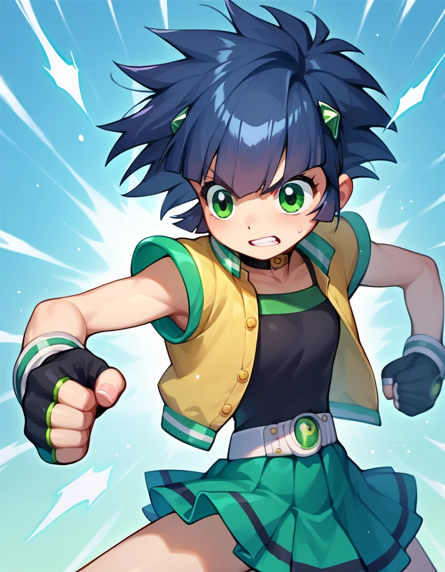 score_9, score_8_up, score_7_up, 1girl, source_anime, solo focus, kaoru transformation, Energetic Spinning Kick with Reverse Grip: Spin around with a powerful kick your hand reversing grip mid-air showcasing both power and dexterity. <lora:Kaoru-50:1>