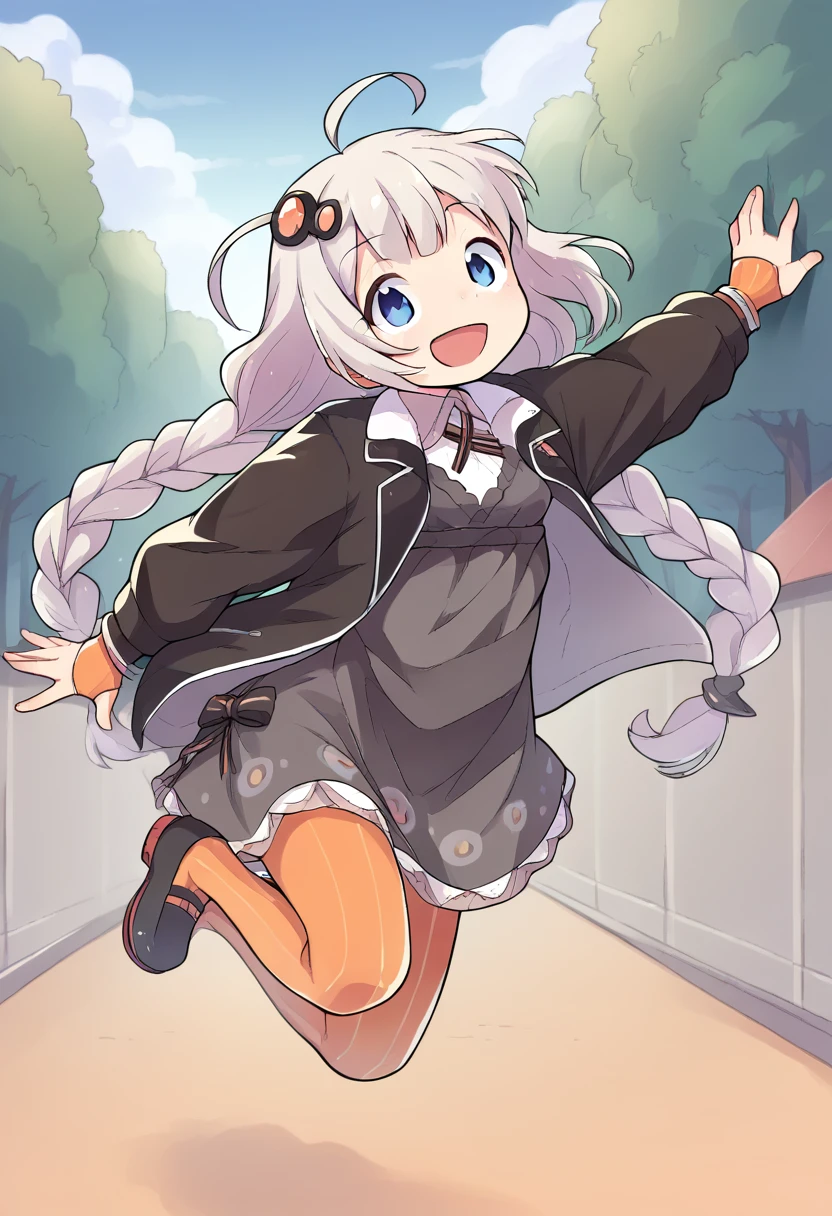 score_9, score_8_up, score_7_up, score_6_up, score_5_up, score_4_up, source_anime,BREAK,1girl, kizuna akari, outdoors, smile, jumping, cute_style
<lora:pony_kizuna_akari:1> <lora:pony_cute:0.9>