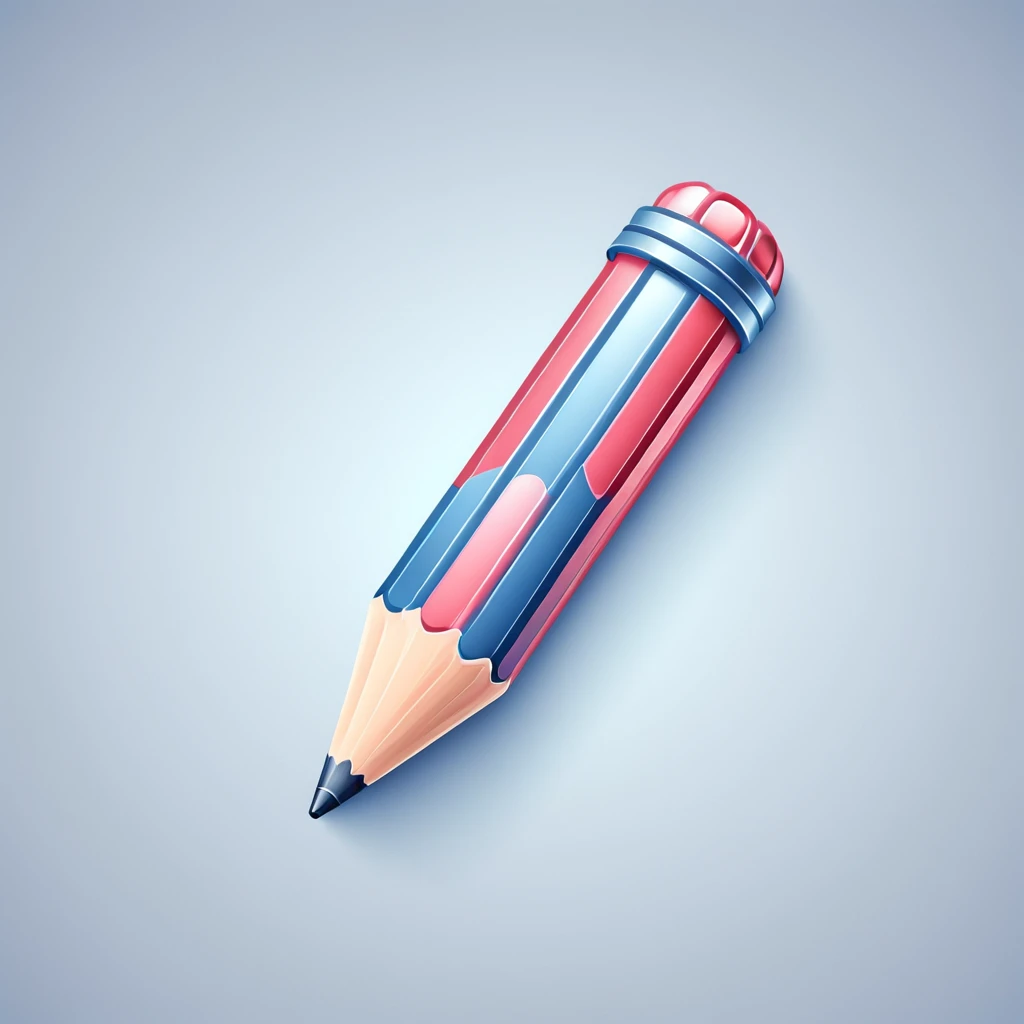 vector icon in 3D style of pencil, shadow,  <lora:vector3Dstyle:1>