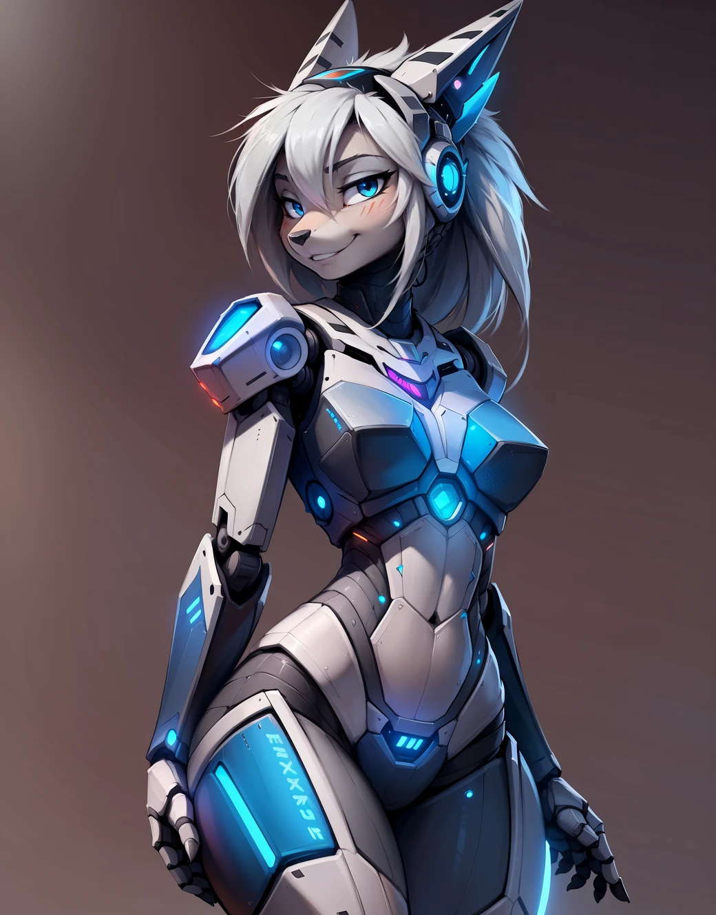 (masterpiece, best quality, absurdres, uploaded on e621:1.5), (gorgeous female anthro (robopunk barioth girl:1.3)), (mecha_musume, robotic_female:1.3), (detailed eyes), (detailed face), (sweet_smile:1.2), (looking at viewer:1.3), (narrowed eyes:1.3), (sexy pose:1.5), (large breasts:1.3), robopunk, robot_joints, cyberpunk, mecha_girl,
by dagasi, by smitty g, by tom fischbach, by cutesexyrobutts, by hioshiru, by Tarakanovich, by Muhut, by wolfy-nail,
(masterpiece, 8k, 4k, best quality, hi res, absurd res:1.3), (grey background:1.3), (simple background, gradient background:1.7),
(detailed Chunie lighting), rim lighting, sharp focus, (waist, hips, thighs:1.3)