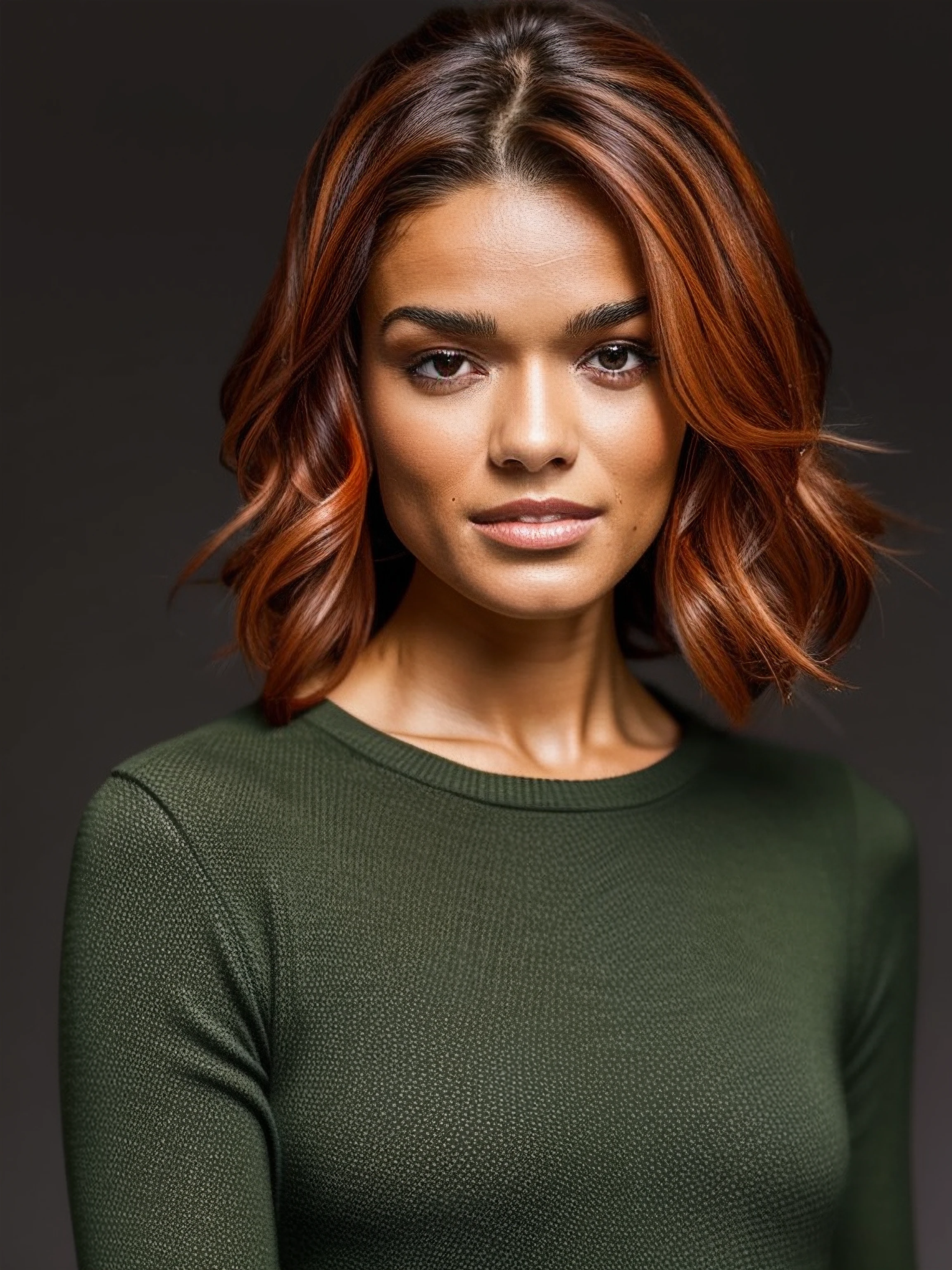 rach-zeg, , face, green sweater, orange hair, Irish
